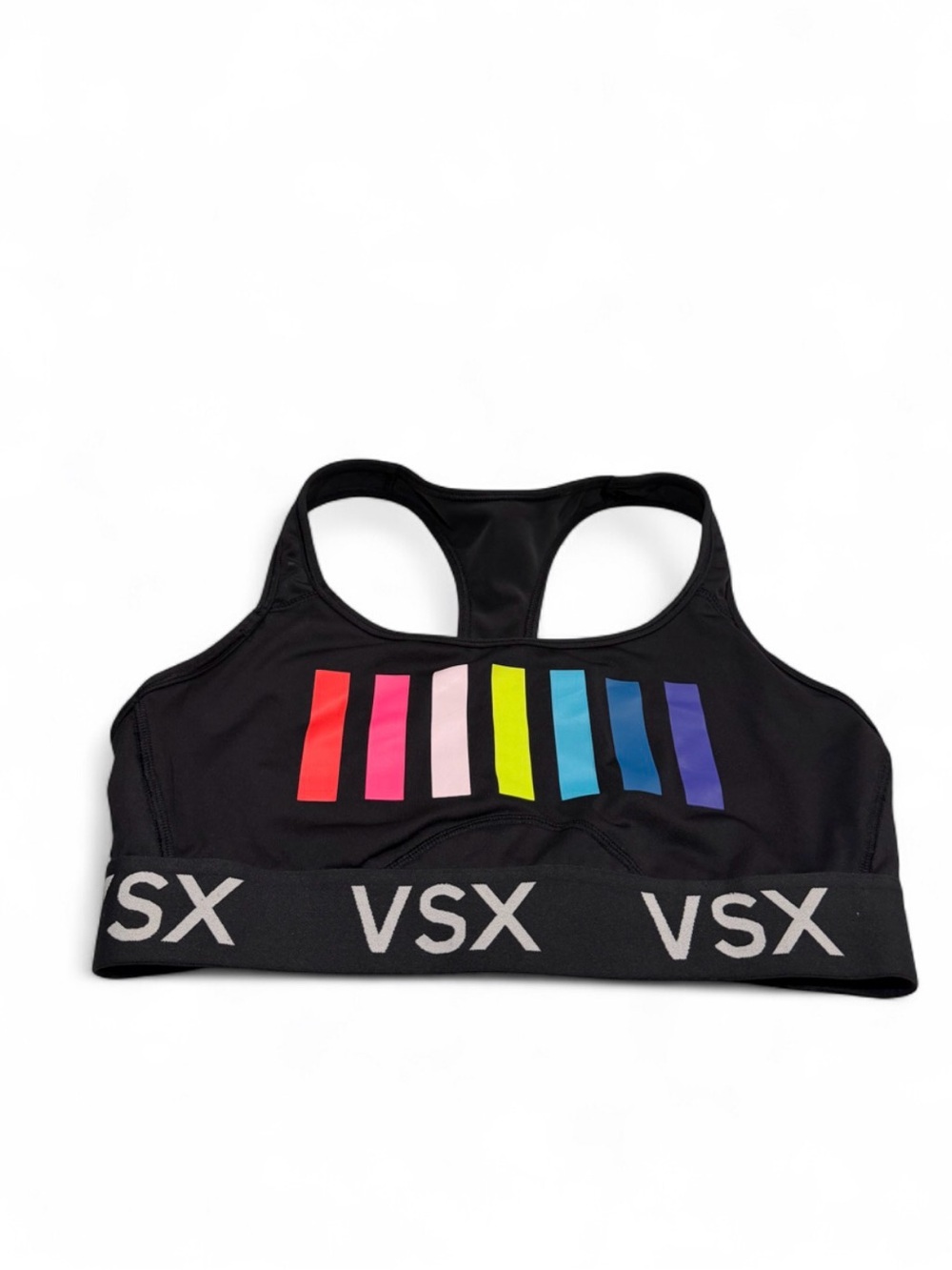 VSX Sport Silver and Black Logo Strap